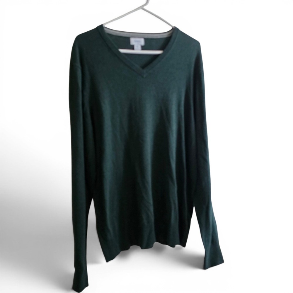 Old Navy V-Neck Long Sleeve Sweater Men's XL Dark Forest Green